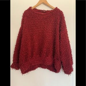 Zara Red Chunky Knit Sweater Size M